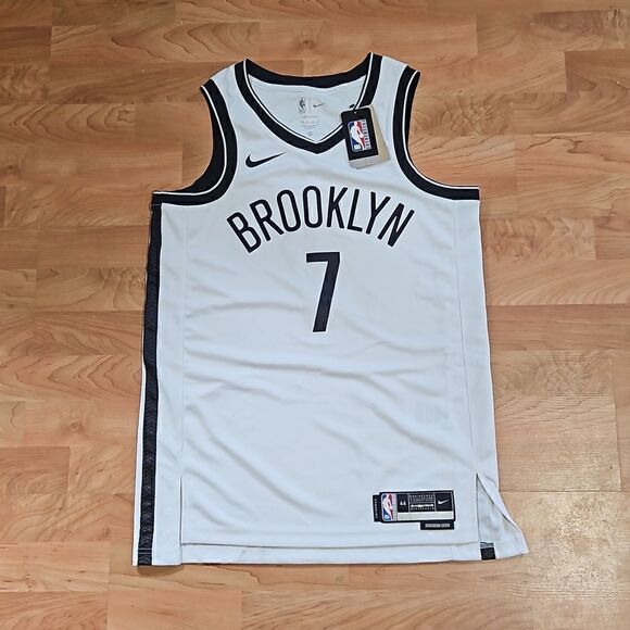 Nike Brooklyn Nets Kevin Durant Swingman Jersey Association Dri Fit White Black - Picture 1 of 15